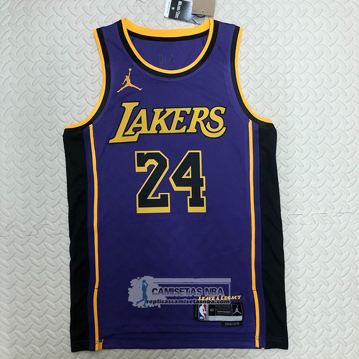 Camiseta Los Angeles Lakers Kobe Bryant NO 24 Statement 2022-23 Violeta